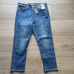 NEW NWT Levi’s wedgie straight medium wash button fly 32x28